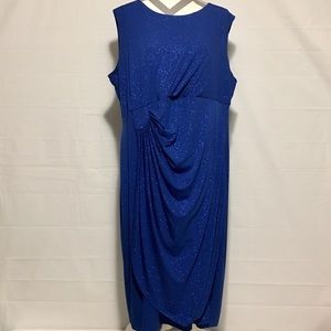 Enfocus Blue Sleeveless Dress Womens 20W